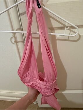 Zara Pink Twisted Halter Top